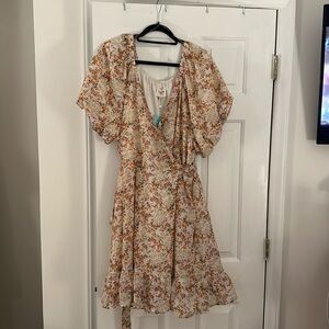 Floral Wrap Short Dress from Boutique One Loved Babe Hayden Brand